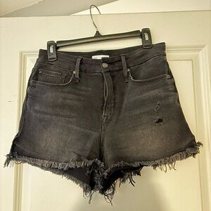 Good America Black Denim Shorts